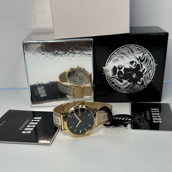 Authentic Versus Versace Barbes 38Mm Ip Yellow Gold Stainless Steel Watch main image 5